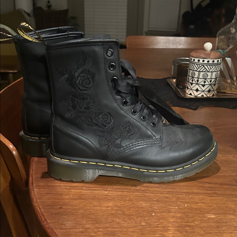 Dr. Martens Black Ribbon Lace Boots